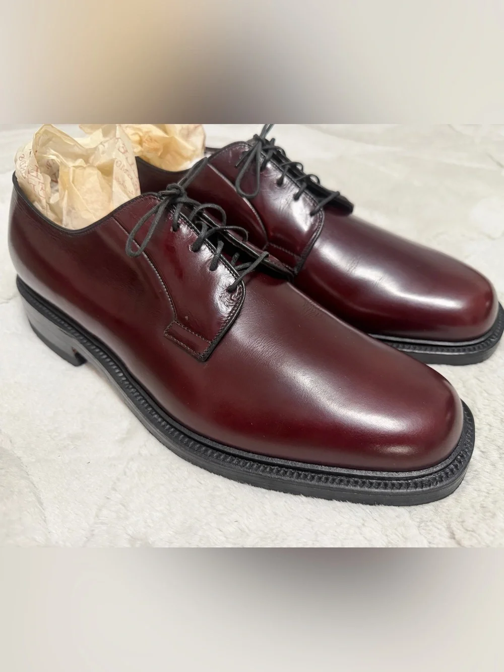 NEW Vintage Deadstock Allen Edmonds Leeds 9548 Shell Cordovan Derby Oxford 9